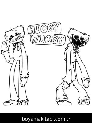 Huggy Wuggy boyama sayfası – çocuk aktivitesi, PDF indir