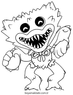 Huggy Wuggy boyama sayfası – yaratıcılığı geliştirir, keyifli zaman