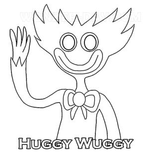 Huggy Wuggy boyama sayfası,  coloring page, Dost canlısı Huggy Wuggy, 