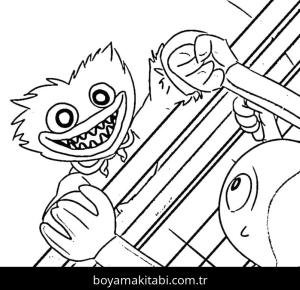 Huggy Wuggy boyama sayfası – evde etkinlik, ücretsiz yazdır