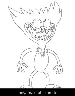 Huggy Wuggy boyama sayfası – yaratıcılığı geliştirir, keyifli zaman