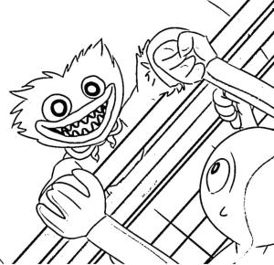 Huggy Wuggy boyama sayfası,  coloring page, Huggy Wuggy Kötüdür, 