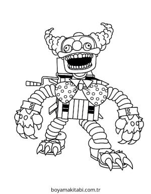 Huggy Wuggy boyama sayfası – çizgi film temalı, basit çizim