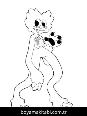 Huggy Wuggy boyama sayfası – eğlenceli etkinlik, el becerilerini geliştirir