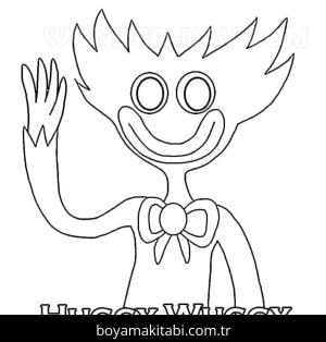 Huggy Wuggy boyama sayfası – çocuklar için, çizgi film temalı