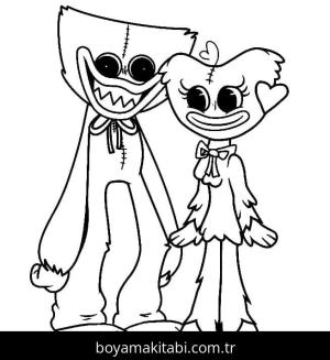 Huggy Wuggy boyama sayfası – evde etkinlik, ücretsiz yazdır