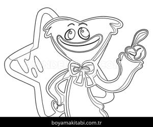 Huggy Wuggy boyama sayfası – yaratıcılığı geliştirir, keyifli zaman