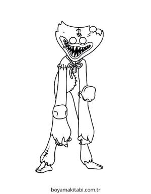 Huggy Wuggy boyama sayfası – boyama çalışması, yaratıcılığı geliştirir