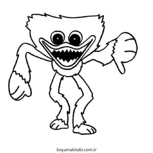Huggy Wuggy boyama sayfası – yaratıcılığı geliştirir, keyifli zaman