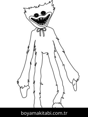 Huggy Wuggy boyama sayfası – PDF indir, sevimli karakter