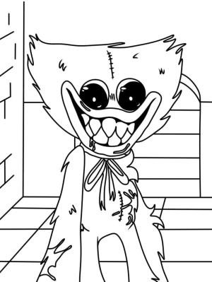 Huggy Wuggy boyama sayfası,  coloring page, Poppy Playtime Huggy Wuggy, 