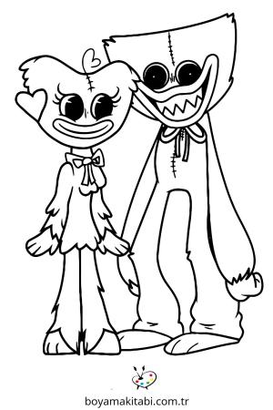 Huggy Wuggy boyama sayfası – evde etkinlik, ücretsiz yazdır