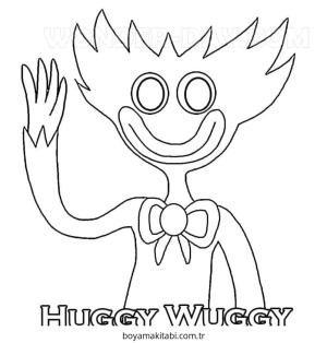 Huggy Wuggy boyama sayfası – eğlenceli etkinlik, el becerilerini geliştirir