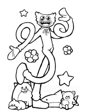 Huggy Wuggy boyama sayfası,  coloring page, Huggy Wuggy çok tatlı, 