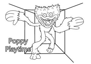 Huggy Wuggy boyama sayfası,  coloring page, Ürpertici Huggy Wuggy, 