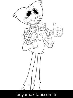 Huggy Wuggy boyama sayfası – keyifli zaman, renkli çizimler
