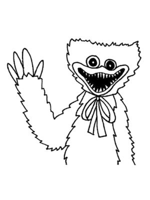 Huggy Wuggy boyama sayfası,  coloring page, Huggy Wuggy Dost canlısı, 