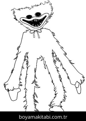 Huggy Wuggy boyama sayfası – boyama çalışması, yaratıcılığı geliştirir