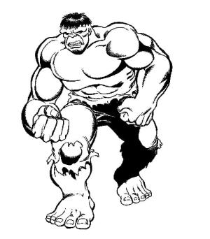 Hulk boyama sayfası, coloring page, Çocuklar İçin Hulk Görseli,