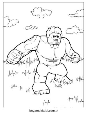 Hulk boyama sayfası – sanatsal çalışma, çocuklar için