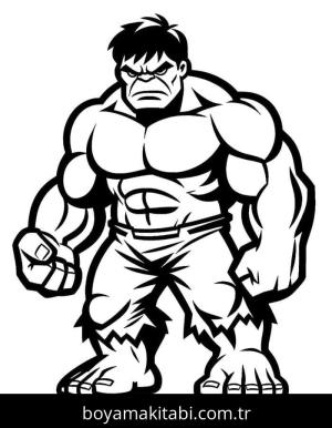Hulk boyama sayfası – kolay boyama, eğitici aktivite