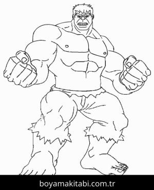 Hulk boyama sayfası – çocuk aktivitesi, PDF indir