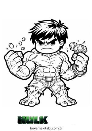 Hulk boyama sayfası – boyama çalışması, yaratıcılığı geliştirir