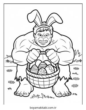 Hulk boyama sayfası – kolay boyama, eğitici aktivite