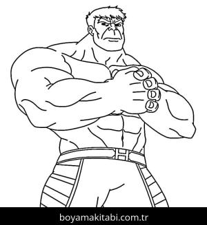 Hulk boyama sayfası – çocuk aktivitesi, PDF indir