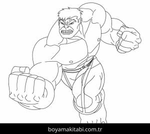 Hulk boyama sayfası – eğlenceli etkinlik, el becerilerini geliştirir