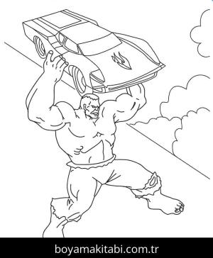 Hulk boyama sayfası – evde etkinlik, ücretsiz yazdır