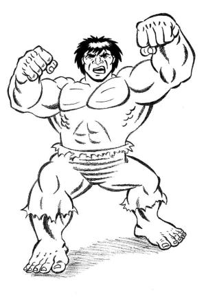 Hulk boyama sayfası, coloring page, Klasik Hulk Resmi,