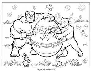 Hulk boyama sayfası – boyama etkinliği, çocuk aktivitesi