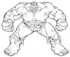 Hulk boyama sayfası, coloring page, Kızgın Hulk’u Çizmek,