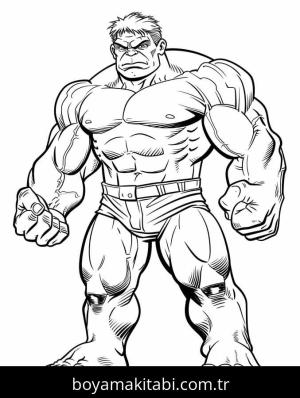 Hulk boyama sayfası – kolay boyama, eğitici aktivite