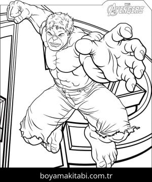 Hulk boyama sayfası – çocuk aktivitesi, PDF indir