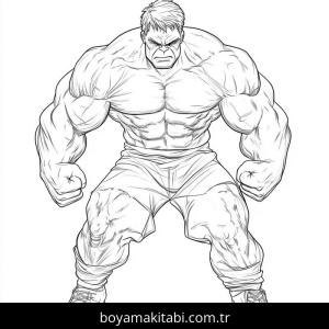 Hulk boyama sayfası – çocuklar için, çizgi film temalı