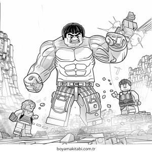 Hulk boyama sayfası – çocuklar için, çizgi film temalı