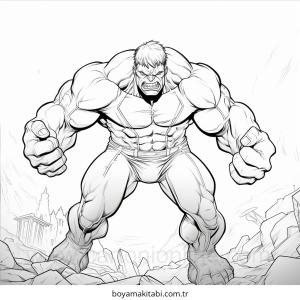 Hulk boyama sayfası – PDF indir, sevimli karakter
