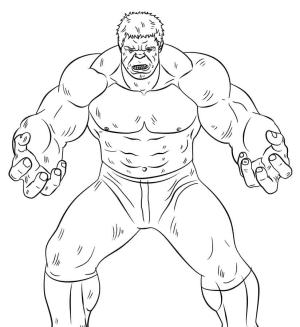 Hulk boyama sayfası, coloring page, Mükemmel Hulk,