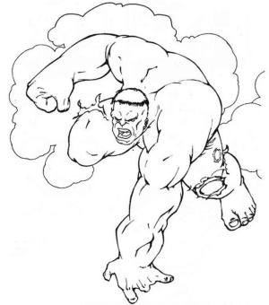 Hulk boyama sayfası, coloring page, Hulk Hazır Yumruk,