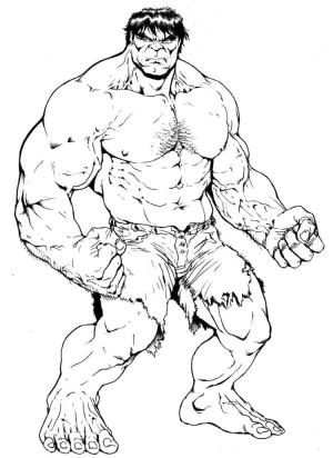 Hulk boyama sayfası, coloring page, En güçlü Hulk,