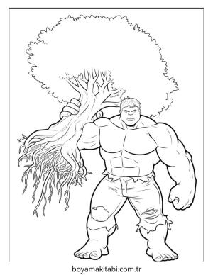 Hulk boyama sayfası – keyifli zaman, renkli çizimler