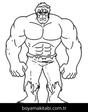 Hulk boyama sayfası – renkli çizimler, okul öncesi