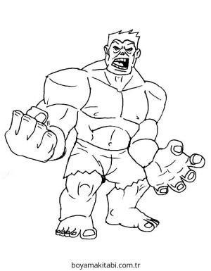 Hulk boyama sayfası – kolay boyama, eğitici aktivite