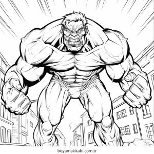 Hulk boyama sayfası – okul öncesi, evde etkinlik
