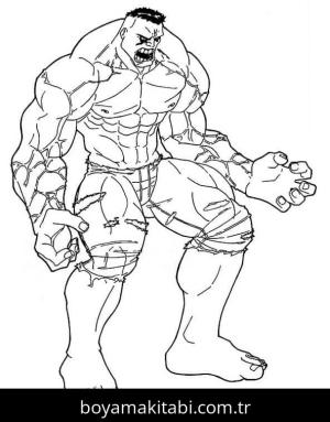 Hulk boyama sayfası – el becerilerini geliştirir, boyama çalışması
