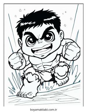 Hulk boyama sayfası – eğlenceli etkinlik, el becerilerini geliştirir