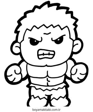 Hulk boyama sayfası – çocuklar için, çizgi film temalı