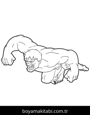 Hulk boyama sayfası – el becerilerini geliştirir, boyama çalışması